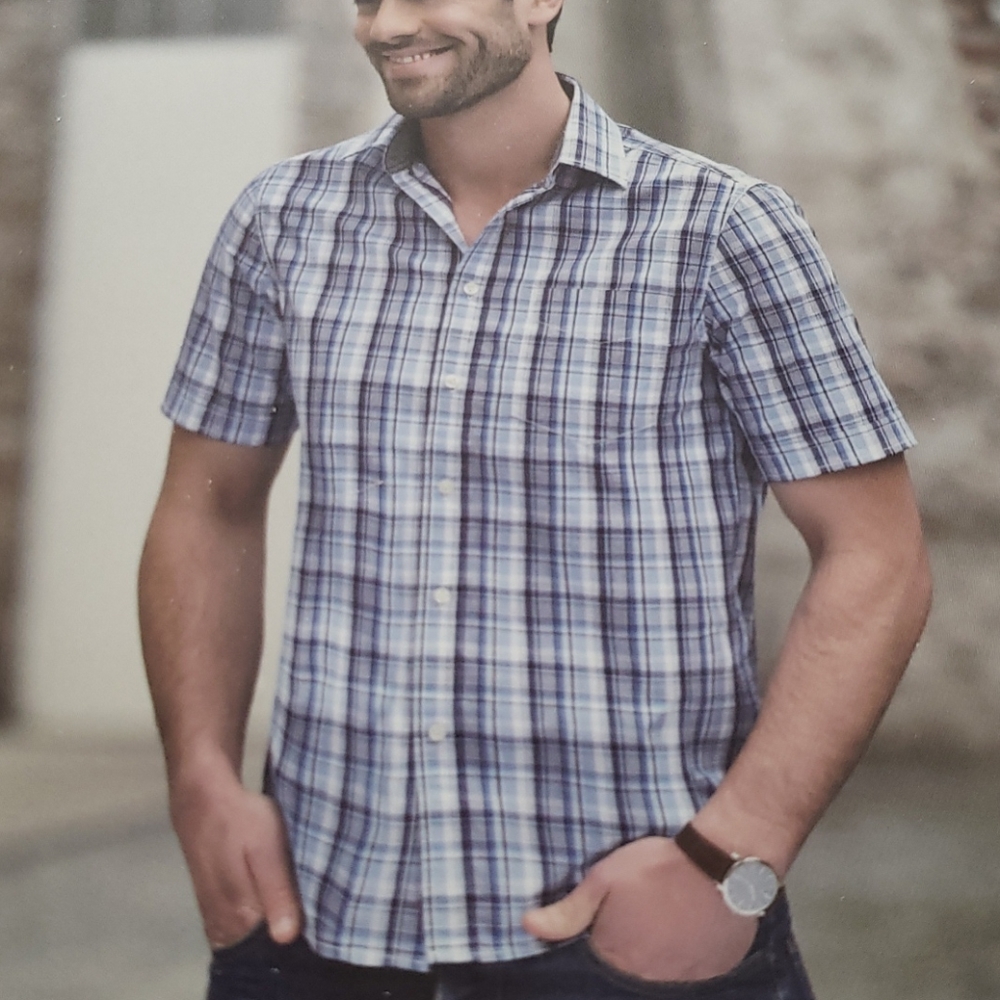 Mens plaid button shirt